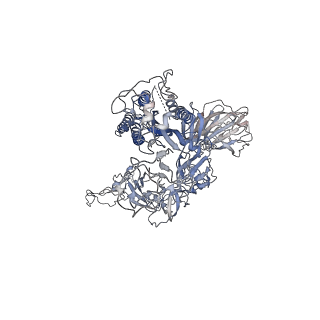 9589_6acd_B_v1-2
Trypsin-cleaved and low pH-treated SARS-CoV spike glycoprotein and ACE2 complex, ACE2-free conformation with one RBD in up conformation