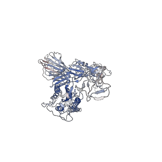 9589_6acd_C_v1-2
Trypsin-cleaved and low pH-treated SARS-CoV spike glycoprotein and ACE2 complex, ACE2-free conformation with one RBD in up conformation