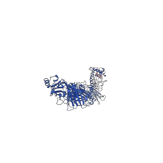 11743_7aeb_G_v1-2
Cryo-EM structure of an extracellular contractile injection system in marine bacterium Algoriphagus machipongonensis, the baseplate complex in extended state applied 6-fold symmetry.