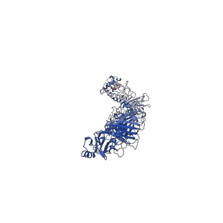 11743_7aeb_H_v1-2
Cryo-EM structure of an extracellular contractile injection system in marine bacterium Algoriphagus machipongonensis, the baseplate complex in extended state applied 6-fold symmetry.