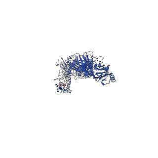 11743_7aeb_J_v1-2
Cryo-EM structure of an extracellular contractile injection system in marine bacterium Algoriphagus machipongonensis, the baseplate complex in extended state applied 6-fold symmetry.