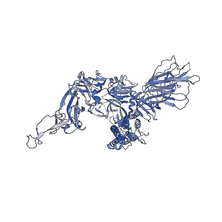 11813_7akj_B_v1-1
Structure of the SARS-CoV spike glycoprotein in complex with the 47D11 neutralizing antibody Fab fragment