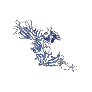 11813_7akj_C_v1-1
Structure of the SARS-CoV spike glycoprotein in complex with the 47D11 neutralizing antibody Fab fragment