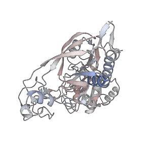 12210_7bkd_a_v1-0
Formate dehydrogenase - heterodisulfide reductase - formylmethanofuran dehydrogenase complex from Methanospirillum hungatei (heterodislfide reductase core and mobile arm in conformational state 1, composite structure)