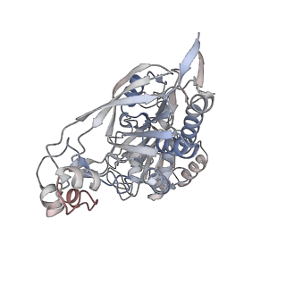12212_7bke_A_v1-0
Formate dehydrogenase - heterodisulfide reductase - formylmethanofuran dehydrogenase complex from Methanospirillum hungatei (heterodisulfide reductase core and mobile arm in conformational state 2, composite structure)