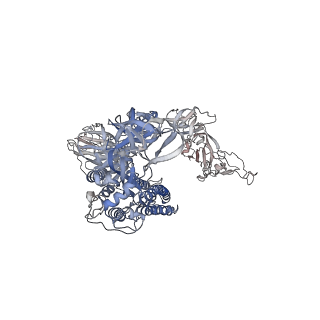 7574_6crw_A_v2-0
SARS Spike Glycoprotein, Stabilized variant, single upwards S1 CTD conformation
