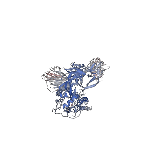 7575_6crx_A_v1-4
SARS Spike Glycoprotein, Stabilized variant, two S1 CTDs in the upwards conformation