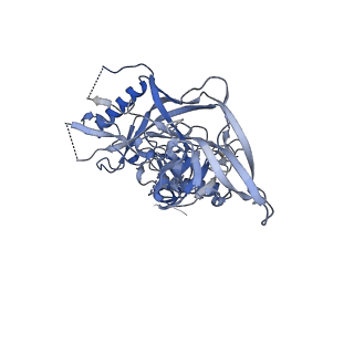 27103_8czz_E_v1-2
Cryo-EM structure of T/F100 SOSIP.664 HIV-1 Env trimer with LMHS mutations in complex with Temsavir, 8ANC195, and 10-1074