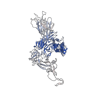 27505_8dll_C_v1-0
Cryo-EM structure of SARS-CoV-2 Beta (B.1.351) spike protein