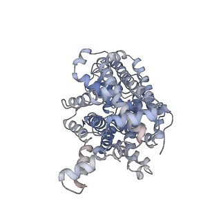 8942_6dzy_A_v1-2
Cryo-EM structure of the ts2-active human serotonin transporter in complex with 15B8 Fab and 8B6 ScFv bound to ibogaine