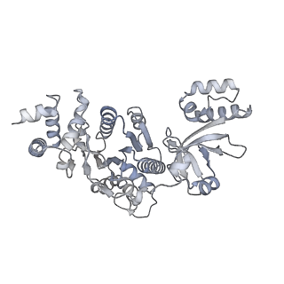 27932_8e70_e_v1-3
Escherichia coli Rho-dependent transcription pre-termination complex containing 18 nt long RNA spacer, dC75 rut mimic RNA, Mg-ADP-BeF3, and NusG; Rho hexamer part
