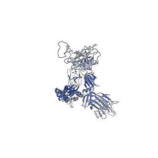 31034_7e9o_A_v1-1
Cryo-EM structure of the SARS-CoV-2 S-6P in complex with 35B5 Fab(3 up RBDs, state2)
