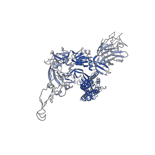 31047_7eaz_C_v1-1
Cryo-EM structure of SARS-CoV-2 Spike D614G variant, one RBD-up conformation 1