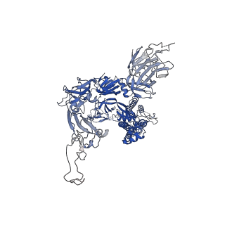 31070_7edg_C_v1-1
Cryo-EM structure of SARS-CoV-2 S-UK variant (B.1.1.7), one RBD-up conformation 2