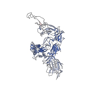 31071_7edh_B_v1-1
Cryo-EM structure of SARS-CoV-2 S-UK variant (B.1.1.7), one RBD-up conformation 3