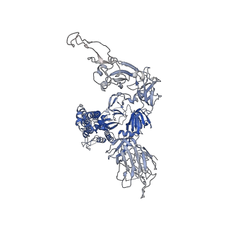31072_7edi_B_v1-1
Cryo-EM structure of SARS-CoV-2 S-UK variant (B.1.1.7), two RBD-up conformation