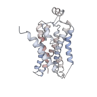 40004_8gge_R_v1-2
CryoEM structure of beta-2-adrenergic receptor in complex with GTP-bound Gs heterotrimer (transition intermediate #19 of 20)