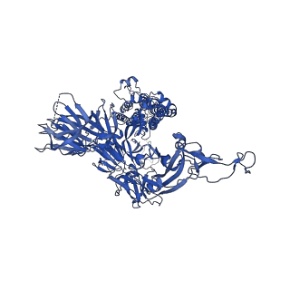 34417_8h0x_A_v1-1
Structure of SARS-CoV-1 Spike Protein with Engineered x1 Disulfide (S370C and D967C), Locked-1 Conformation