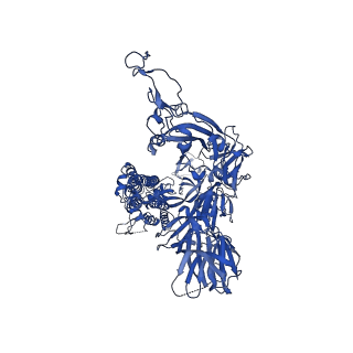 34418_8h0y_B_v1-1
Structure of SARS-CoV-1 Spike Protein with Engineered x1 Disulfide (S370C and D967C), Locked-112 Conformation