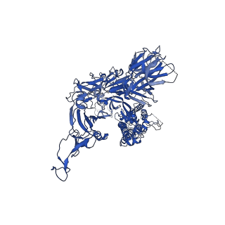 34419_8h0z_C_v1-2
Structure of SARS-CoV-1 Spike Protein with Engineered x1 Disulfide (S370C and D967C), Locked-122 Conformation