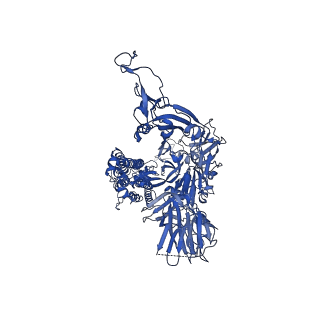 34420_8h10_B_v1-1
Structure of SARS-CoV-1 Spike Protein with Engineered x1 Disulfide (S370C and D967C), Locked-2 Conformation