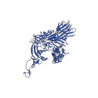 34420_8h10_C_v1-1
Structure of SARS-CoV-1 Spike Protein with Engineered x1 Disulfide (S370C and D967C), Locked-2 Conformation