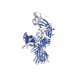 34421_8h11_B_v1-1
Structure of SARS-CoV-1 Spike Protein with Engineered x1 Disulfide (S370C and D967C), Closed Conformation