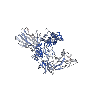 34423_8h13_A_v1-2
Structure of SARS-CoV-1 Spike Protein with Engineered x2 Disulfide (G400C and V969C), Closed Conformation