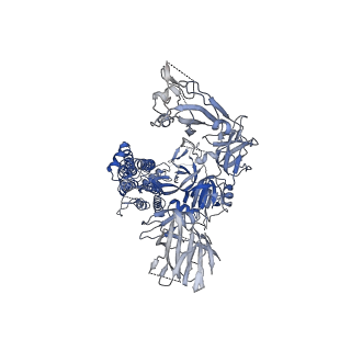 34423_8h13_B_v1-2
Structure of SARS-CoV-1 Spike Protein with Engineered x2 Disulfide (G400C and V969C), Closed Conformation