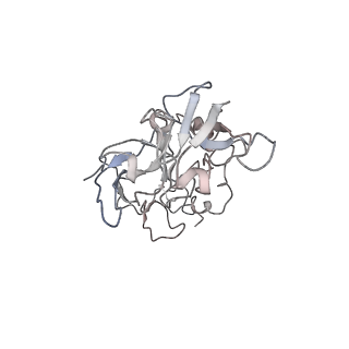 6643_5juo_F_v1-3
Saccharomyces cerevisiae 80S ribosome bound with elongation factor eEF2-GDP-sordarin and Taura Syndrome Virus IRES, Structure I (fully rotated 40S subunit)