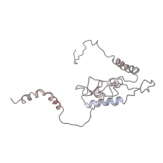6643_5juo_Q_v1-3
Saccharomyces cerevisiae 80S ribosome bound with elongation factor eEF2-GDP-sordarin and Taura Syndrome Virus IRES, Structure I (fully rotated 40S subunit)