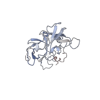 6644_5jup_F_v1-3
Saccharomyces cerevisiae 80S ribosome bound with elongation factor eEF2-GDP-sordarin and Taura Syndrome Virus IRES, Structure II (mid-rotated 40S subunit)