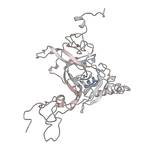 6645_5jus_G_v1-4
Saccharomyces cerevisiae 80S ribosome bound with elongation factor eEF2-GDP-sordarin and Taura Syndrome Virus IRES, Structure III (mid-rotated 40S subunit)