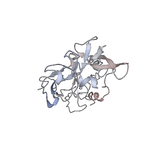 6647_5juu_F_v1-3
Saccharomyces cerevisiae 80S ribosome bound with elongation factor eEF2-GDP-sordarin and Taura Syndrome Virus IRES, Structure V (least rotated 40S subunit)