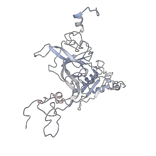 6647_5juu_G_v1-3
Saccharomyces cerevisiae 80S ribosome bound with elongation factor eEF2-GDP-sordarin and Taura Syndrome Virus IRES, Structure V (least rotated 40S subunit)