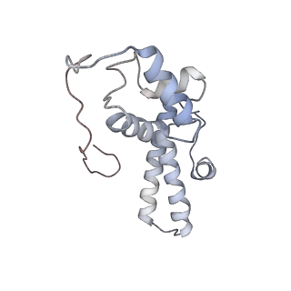 6647_5juu_KB_v1-3
Saccharomyces cerevisiae 80S ribosome bound with elongation factor eEF2-GDP-sordarin and Taura Syndrome Virus IRES, Structure V (least rotated 40S subunit)