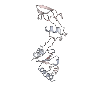6647_5juu_VA_v1-3
Saccharomyces cerevisiae 80S ribosome bound with elongation factor eEF2-GDP-sordarin and Taura Syndrome Virus IRES, Structure V (least rotated 40S subunit)