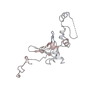 6648_5juo_FB_v1-3
Saccharomyces cerevisiae 80S ribosome bound with elongation factor eEF2-GDP-sordarin and Taura Syndrome Virus IRES, Structure I (fully rotated 40S subunit)