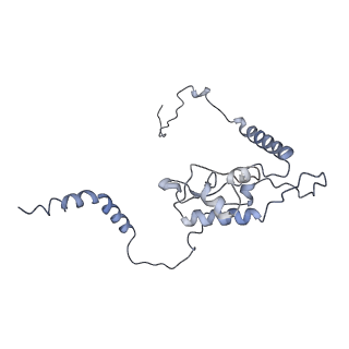 6649_5jup_Q_v1-3
Saccharomyces cerevisiae 80S ribosome bound with elongation factor eEF2-GDP-sordarin and Taura Syndrome Virus IRES, Structure II (mid-rotated 40S subunit)