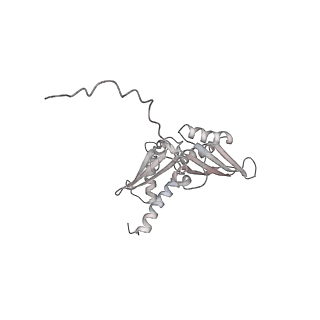 6650_5jus_AB_v1-4
Saccharomyces cerevisiae 80S ribosome bound with elongation factor eEF2-GDP-sordarin and Taura Syndrome Virus IRES, Structure III (mid-rotated 40S subunit)