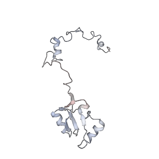 6652_5jut_FA_v1-3
Saccharomyces cerevisiae 80S ribosome bound with elongation factor eEF2-GDP-sordarin and Taura Syndrome Virus IRES, Structure IV (almost non-rotated 40S subunit)