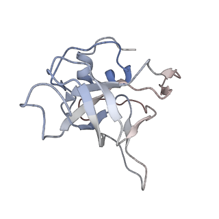 6653_5juu_AA_v1-3
Saccharomyces cerevisiae 80S ribosome bound with elongation factor eEF2-GDP-sordarin and Taura Syndrome Virus IRES, Structure V (least rotated 40S subunit)