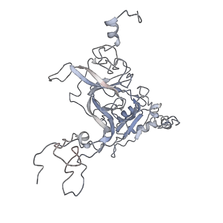 6653_5juu_G_v1-3
Saccharomyces cerevisiae 80S ribosome bound with elongation factor eEF2-GDP-sordarin and Taura Syndrome Virus IRES, Structure V (least rotated 40S subunit)