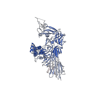 22825_7kdk_A_v1-1
SARS-CoV-2 D614G 3 RBD down Spike Protein Trimer without the P986-P987 stabilizing mutations (S-GSAS-D614G)
