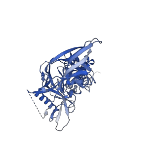 23232_7l8f_A_v1-1
BG505 SOSIP.v5.2(7S) in complex with the polyclonal Fab pAbC-2 from animal Rh.33172 (Wk38 time point)