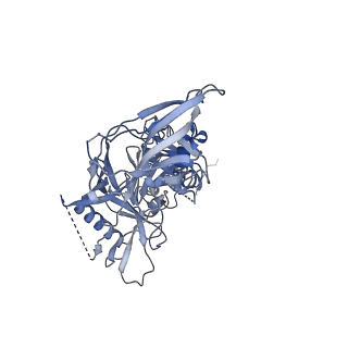 23233_7l8g_A_v1-1
BG505 SOSIP.v5.2(7S) in complex with the polyclonal Fab pAbC-3 from animal Rh.33172 (Wk38 time point)