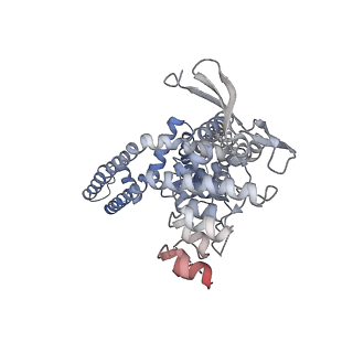 23479_7lpe_A_v1-0
Cryo-EM structure of full-length TRPV1 with capsaicin at 48 degrees Celsius, in an open state, class 1