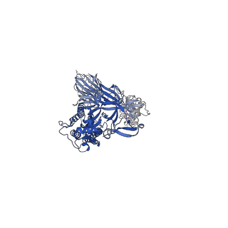 23599_7lyq_B_v1-0
South African (B.1.351) SARS-CoV-2 spike protein variant (S-GSAS-B.1.351) in the 1-RBD-up conformation