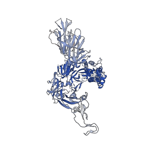 23873_7mjh_C_v1-0
Cryo-EM structure of the SARS-CoV-2 N501Y mutant spike protein ectodomain bound to VH ab8