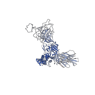 23875_7mjj_B_v1-0
Cryo-EM structure of the SARS-CoV-2 N501Y mutant spike protein ectodomain bound to Fab ab1 (class 1)